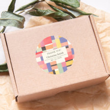 Merci de retrait de blocs de couleur vive moderne