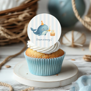 Sticker Rond Merci de Sailing By   Anniversaire des baleines na