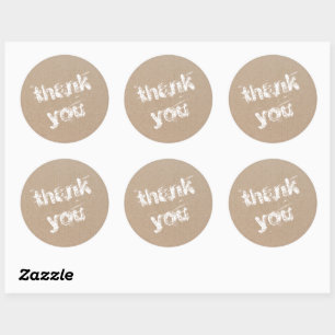 Sticker Rond Merci de script moderne simple Carton classique R
