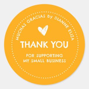 Sticker Rond Merci de Soutenir Ma Petite Entreprise