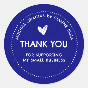 Sticker Rond Merci de soutenir ma petite entreprise