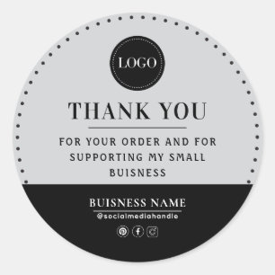 Sticker Rond Merci de soutenir ma petite entreprise tendance
