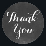 Sticker Rond Merci de tableau noir et blanc<br><div class="desc">Habille ton mail avec ces autocollants ! Ils font pour les enveloppes sceaux parfaits! Vous êtes-vous marié ou vous avez un bébé ? Avez-vous reçu beaucoup de cadeaux mariages/baby showers ? Scellez vos enveloppes de cartes de remerciements avec celles-ci ! Les petits autocollants qui mesurent 1, 5 pouce sont les...</div>