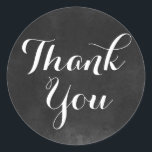 Sticker Rond Merci de tableau noir et blanc<br><div class="desc">Habille ton mail avec ces autocollants ! Ils font pour les enveloppes sceaux parfaits! Vous êtes-vous marié ou vous avez un bébé ? Avez-vous reçu beaucoup de cadeaux mariages/baby showers ? Scellez vos enveloppes de cartes de remerciements avec celles-ci ! Les petits autocollants qui mesurent 1, 5 pouce sont les...</div>