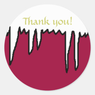 Sticker Rond Merci de vacances ! -autocollants