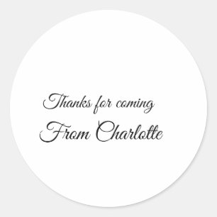 Sticker Rond merci de venir ajouter un message texte