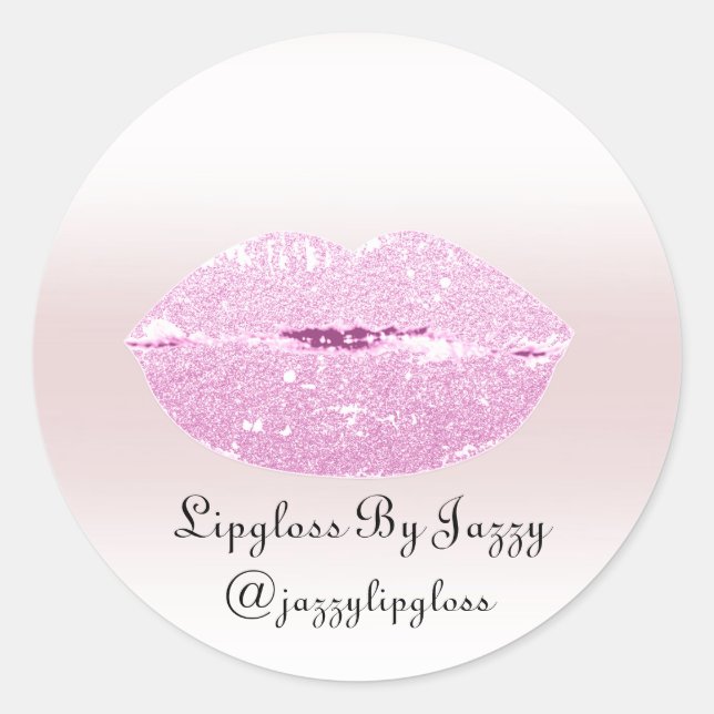 Sticker Rond Merci d'emballage de maquillage Lipgloss Parties s (Devant)