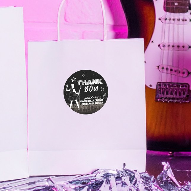 Sticker Rond Merci Dernier Tour Punk Rock Bachelorette (Créateur téléchargé)