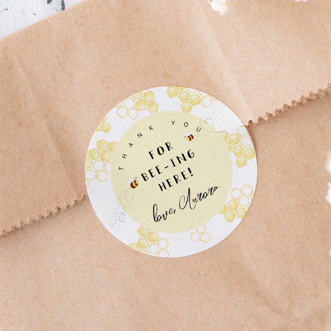 Sticker Rond Merci d'être ici bumble bee (Créateur téléchargé)