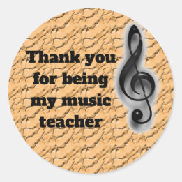 Sticker Rond Merci D'Être Mon Appréciation D'Enseignant De Musi