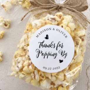 Sticker Rond Merci d'être passé par la faveur de mariage de pop