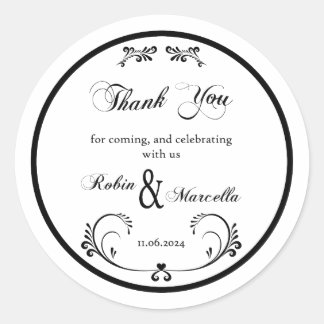 Sticker Rond Merci d'être venu