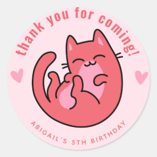 Sticker Rond Merci d'être venu ! Anniversaire des enfants de c