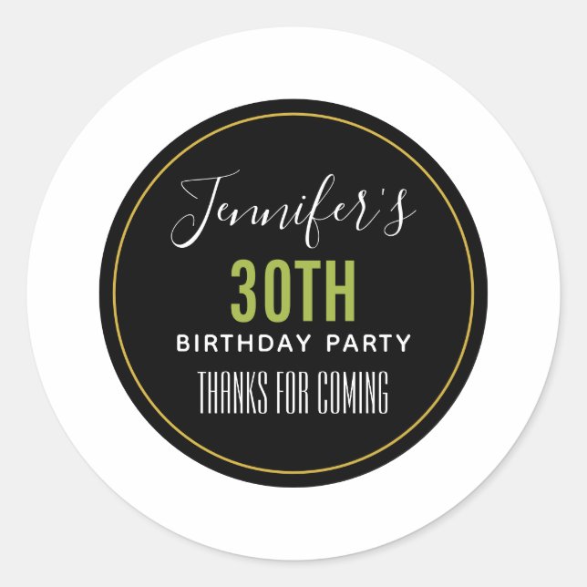 Sticker Rond Merci d'être venu modèle (Devant)