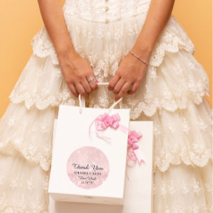 Sticker Rond Merci Diamond Nom Mariage Bridal Sweet16e