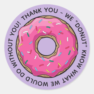Sticker Rond MERCI DONUT aux Enseignants
