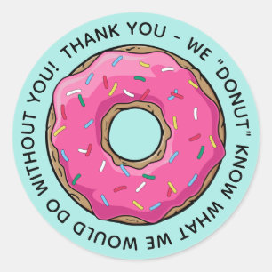 Sticker Rond MERCI DONUT aux Enseignants