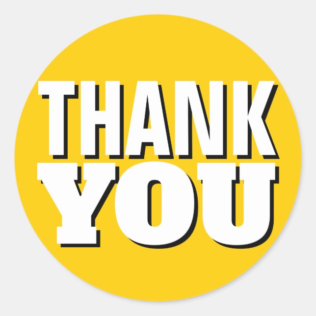 Sticker Rond Merci d'or (Devant)