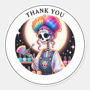 Sticker Rond Merci du technicien de l'ongle de Tarot