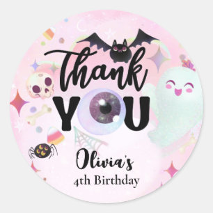 Sticker Rond Merci éffrayant