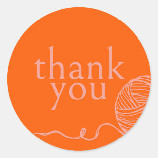Sticker rond Merci en fibre moderne