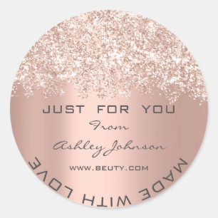 Sticker Rond Merci Fabriqué Avec Amour Parties scintillant Conf