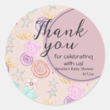 Merci Floral Lilac Baby shower bleu Favoriser