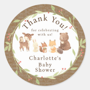 Sticker Rond Merci forestier enchanté