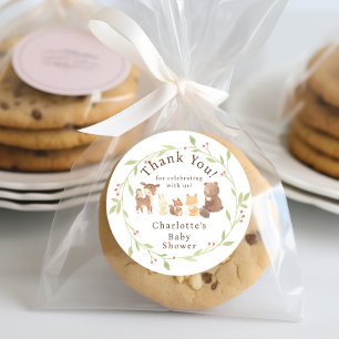 Sticker Rond Merci forestier enchanté