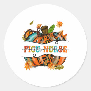 Sticker Rond Merci Gratuit Bienheureux Picu Nurse Citrouille Au