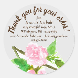 Sticker Rond Merci Herb Farm Pour Votre Commande