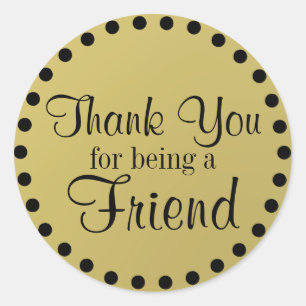 Sticker Rond Merci l'ami