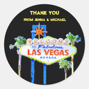 Sticker Rond Merci Las Vegas Couples