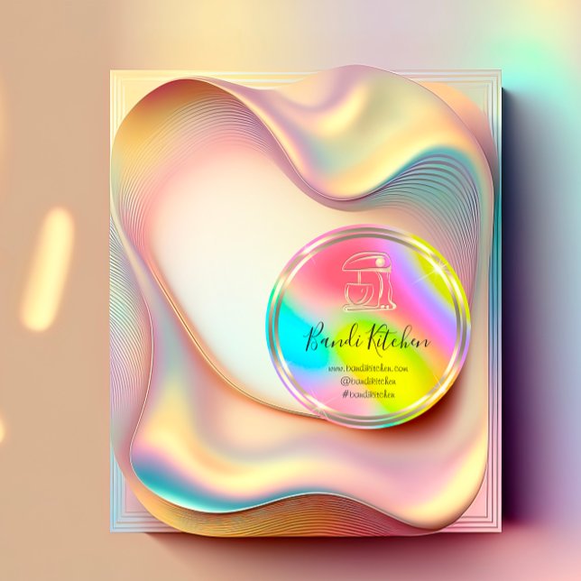 Sticker Rond Merci Logo Cuisine Cuisine Chef Rainbow Gold (Thank Logo Kitchen Cooking Chef Rainbow Gold Classic Round Sticker)