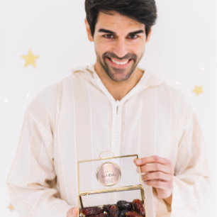Sticker Rond Merci Logo Cuisine Cuisine Chef Rose Gold Elegant