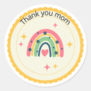 Sticker Rond Merci maman