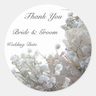 Sticker rond Merci mariage