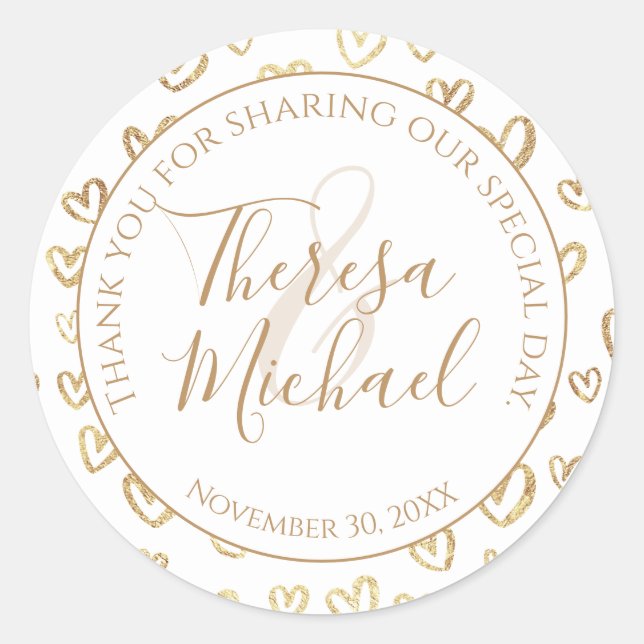 Sticker Rond Merci mariage (Devant)