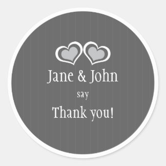 Sticker Rond Merci Mariage des coeurs