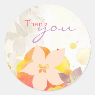 Sticker Rond Merci Mariage Garden Breeze