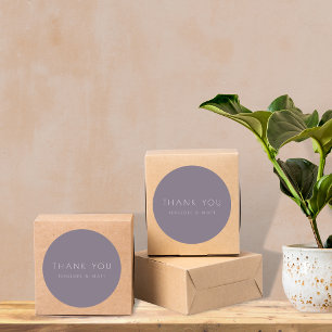 Sticker Rond Merci Mariage moderne minimaliste Dusty violet