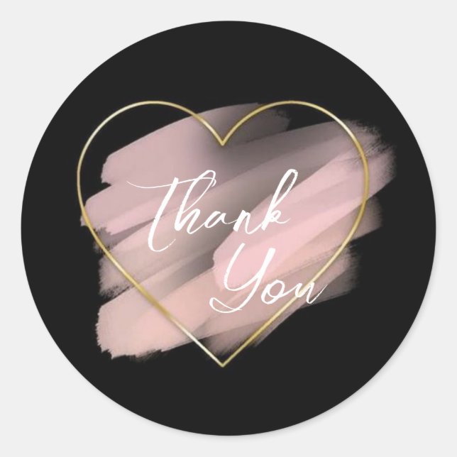 Sticker Rond Merci moderne (Devant)