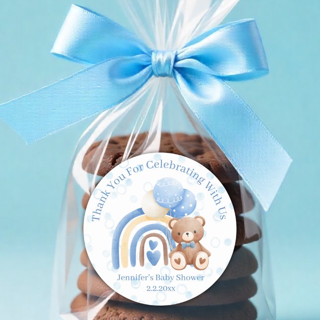 Sticker Rond merci nous pouvons attendre des points de baby sho (Créateur téléchargé)