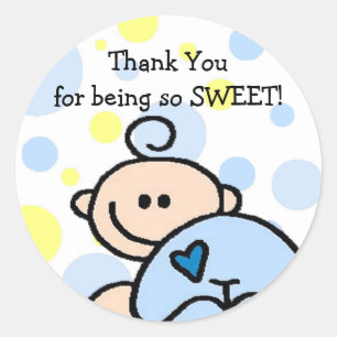 Sticker Rond Merci OH GARÇON