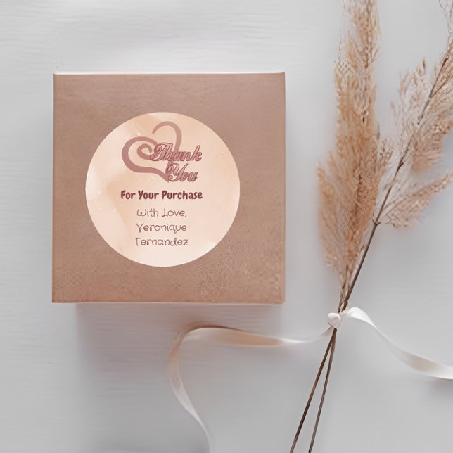 Sticker Rond Merci personnalisable (Créateur téléchargé)