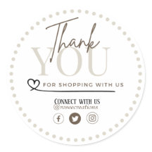 Merci personnalisable pour magasiner avec nous