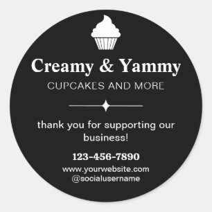 Sticker Rond Merci Personnalisé Pour Soutenir Notre Entreprise