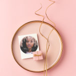 Sticker Rond Merci photo Nom de mariage Favor Rose Parties scin<br><div class="desc">Vous pouvez ajouter votre photo mignonne pour ce sticker de remerciement vous faveur. Photos par exemple de pixaby.com Faites un merveilleux heureux temps! Design FlorenceK</div>