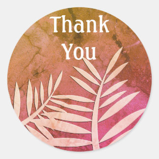 Sticker Rond Merci Plante Silhouette polyvalent