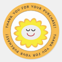 Merci Pour Achat Smile Flower Circle
